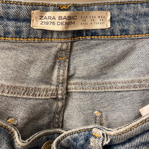 ZARA Skinny Blue Jeans with Frayed Hem - Picture 10 of 11